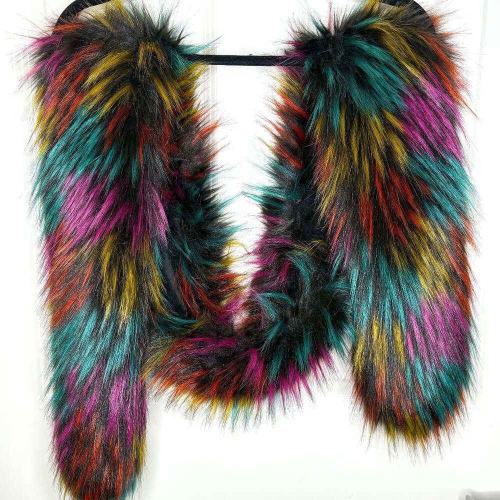 Multicolored Fur Stole